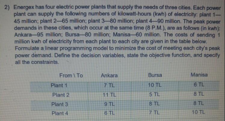 2) Energex has four electric power plants that