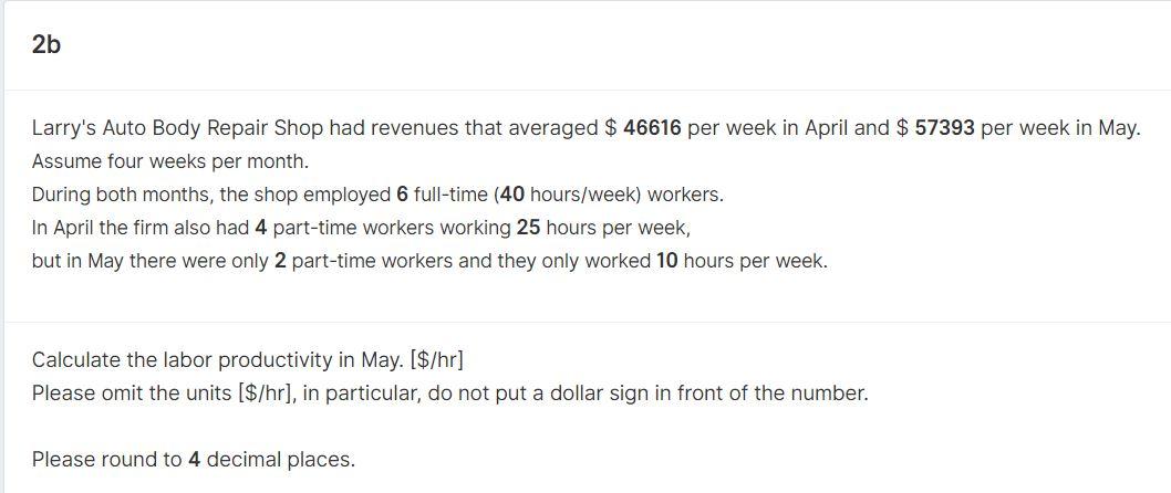 *Please Show Your Work* 2a Larry's Auto Body