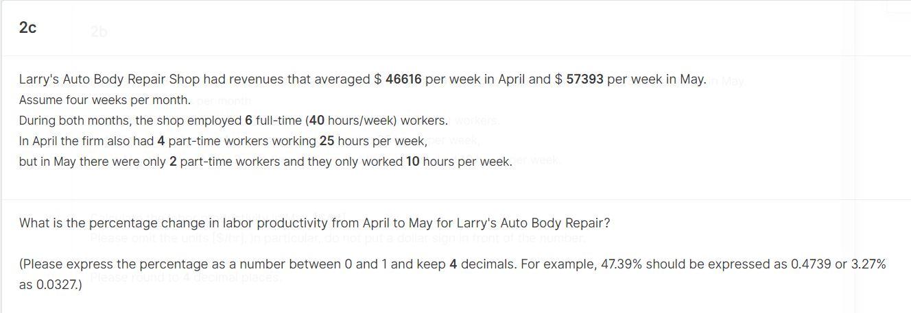 *Please Show Your Work* 2a Larry's Auto Body