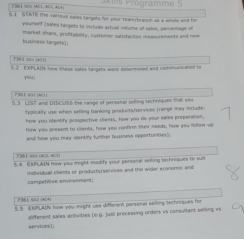 Programme 5 7361 501 (ACI, AC2, AC4) 5.1 STATE