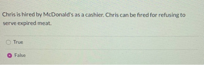 Chris is hired by McDonald's as a cashier. Chris