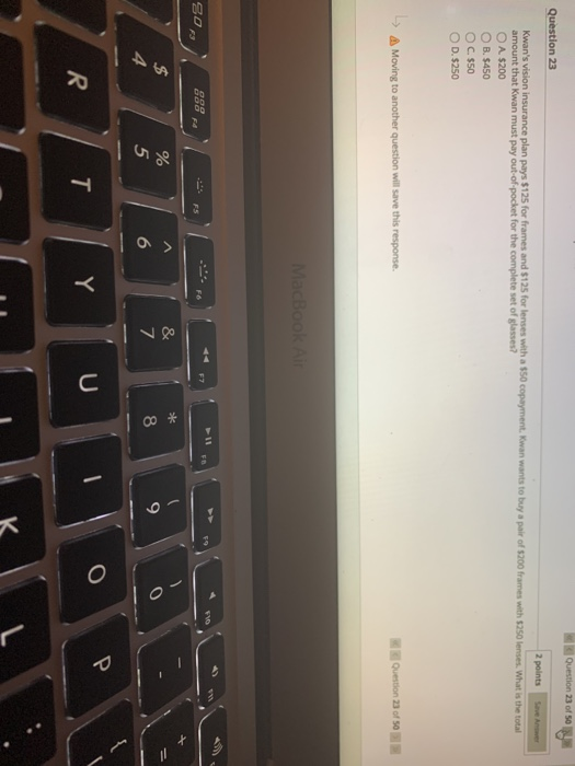 Question 23 of 5 Question 23 2 points Save Answer