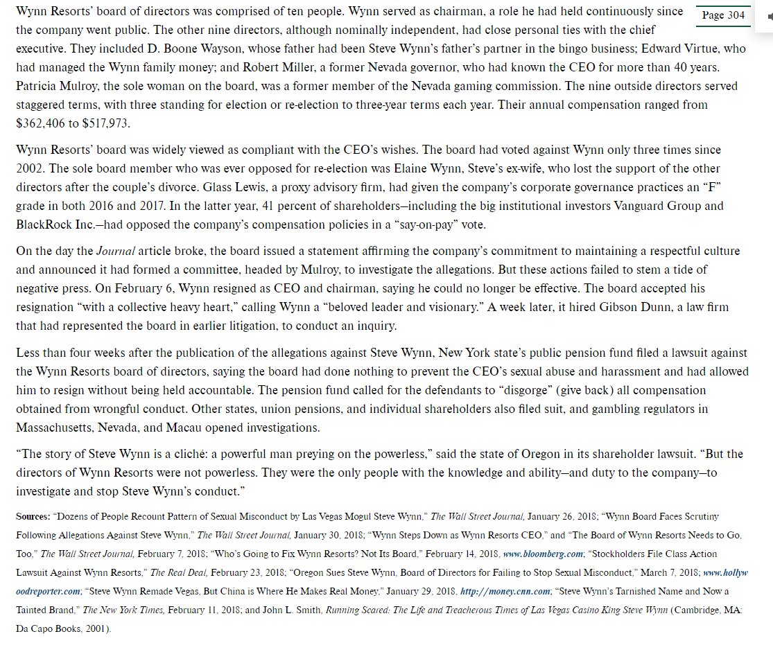 ***After reading through the case, Corporate