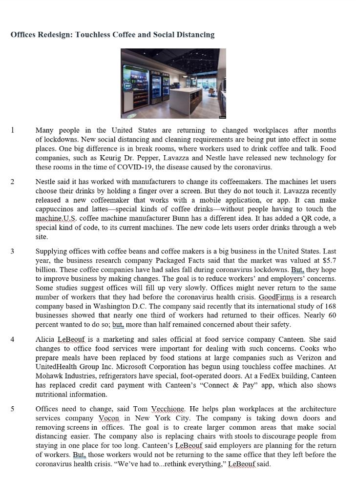 just i need summarizing for all paragraph Offices