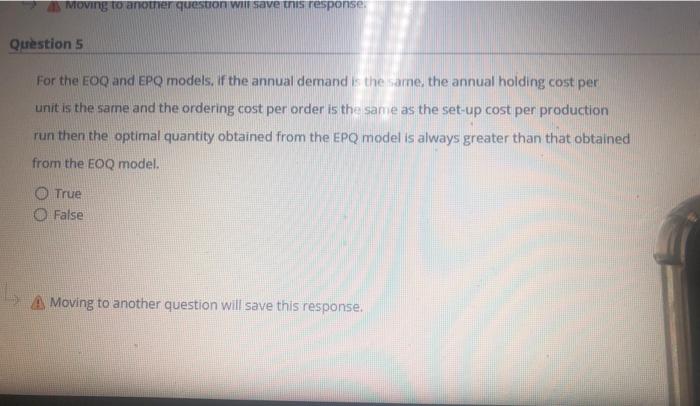 A Moving to another question will save this