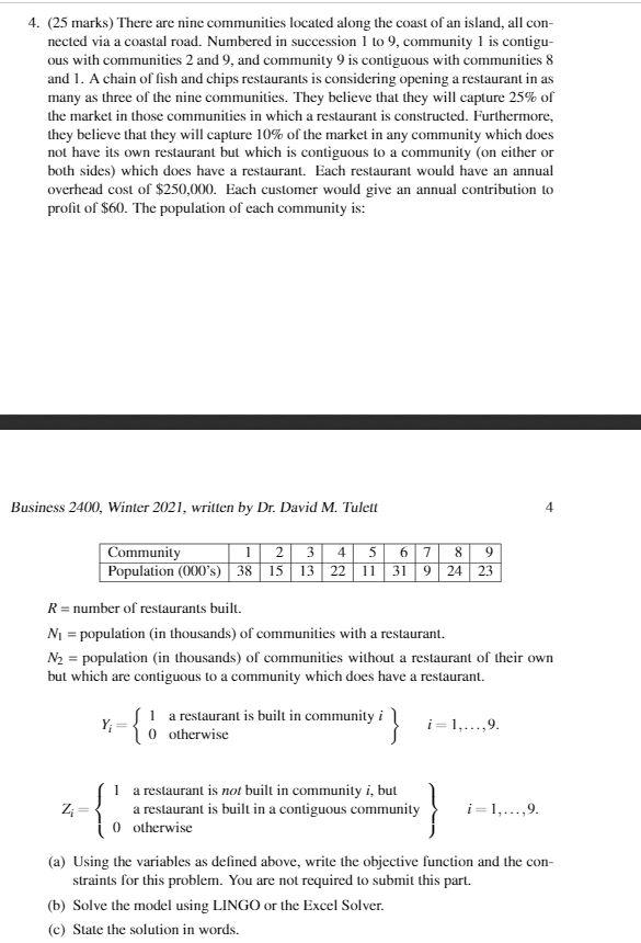 undefined 4. (25 marks) There are nine