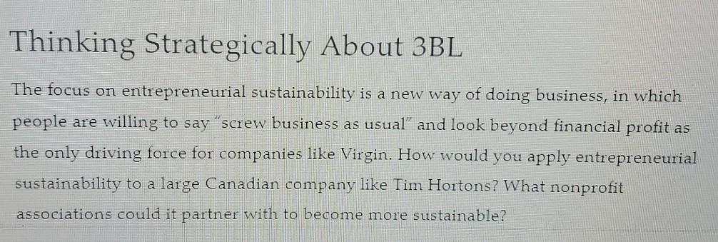 3BL: The Triple Bottom Line Richard Branson,
