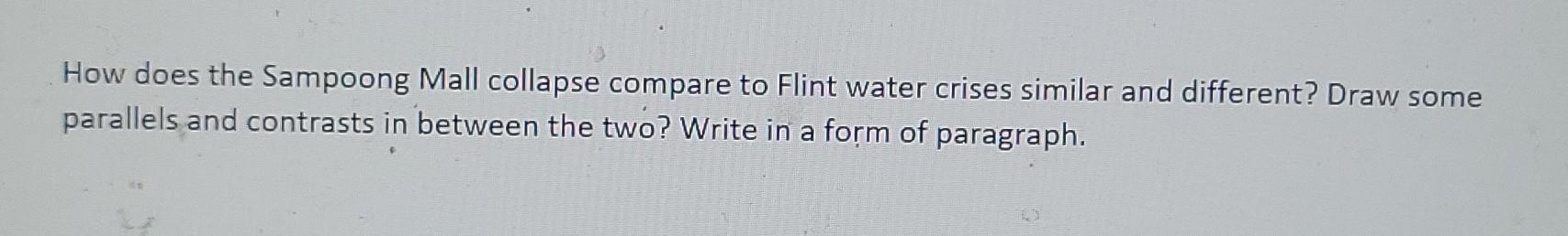 *ETHICS AND MORALS* How does the Sampoong Mall