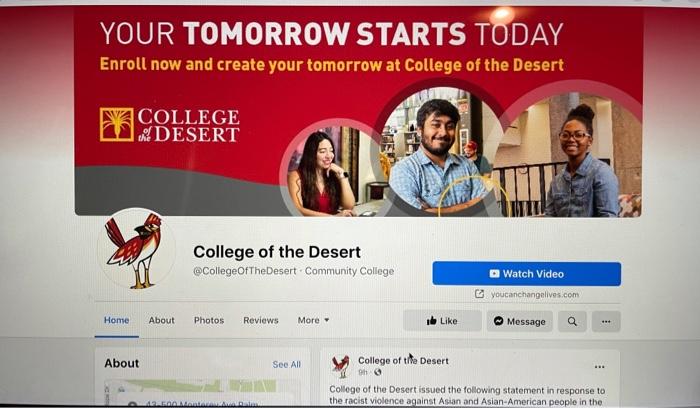 Think & Reflect Visit the College of the Desert