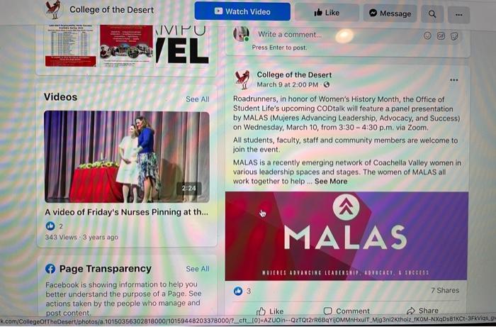 Think & Reflect Visit the College of the Desert