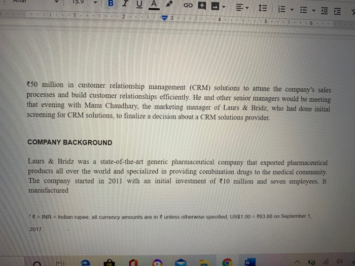 Laurs & Bridz case study Question 1 Discuss the