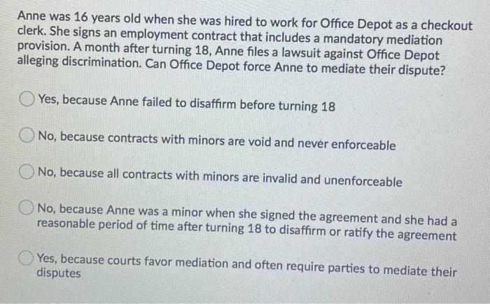 please help with this business law question asap