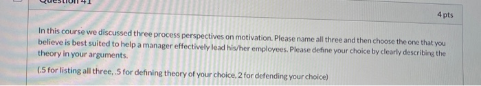 4 pts In this course we discussed three process