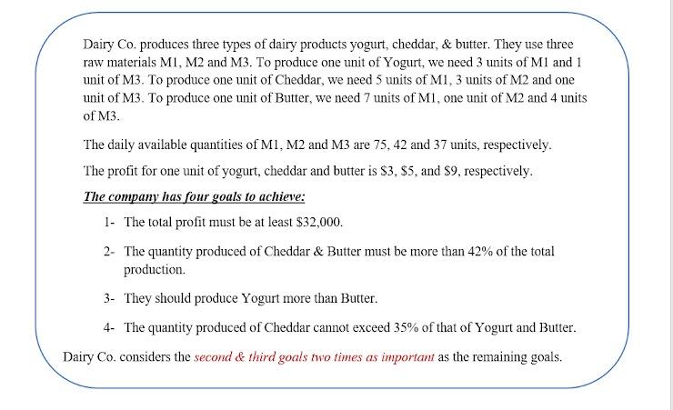 choose THE CORRECT ANSWER 1)The Goal objective