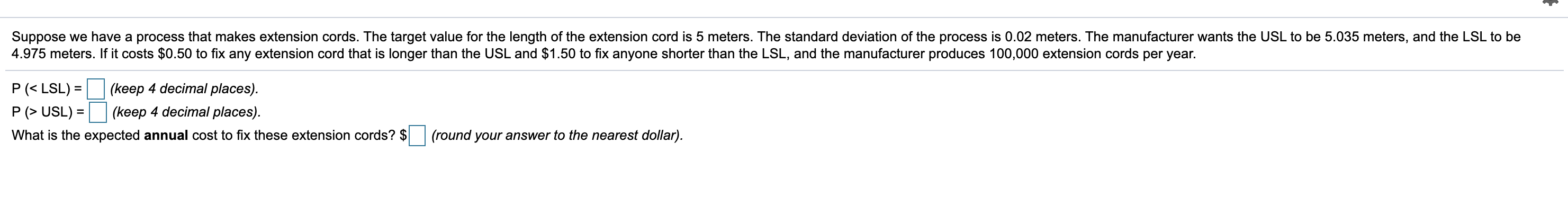 Suppose we have a process that makes extension