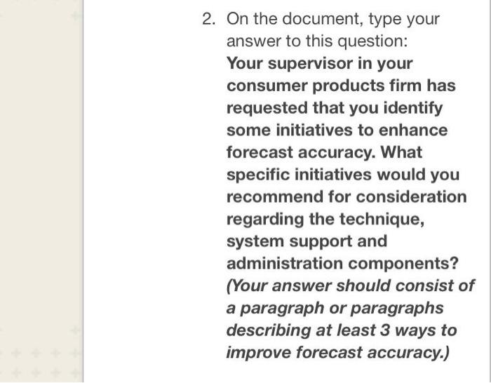 2. On the document, type your answer to this