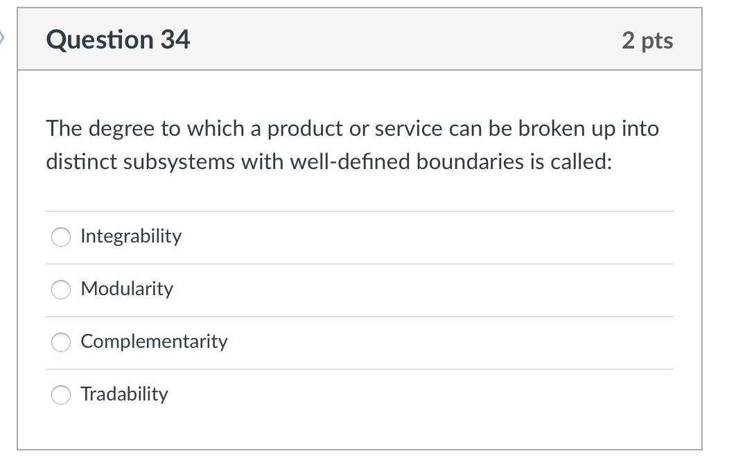 Question 32 2 pts The practice of observing the