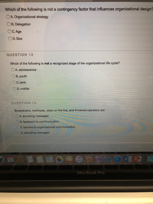 QUESTION 1 begins where recruiting ends. O A.