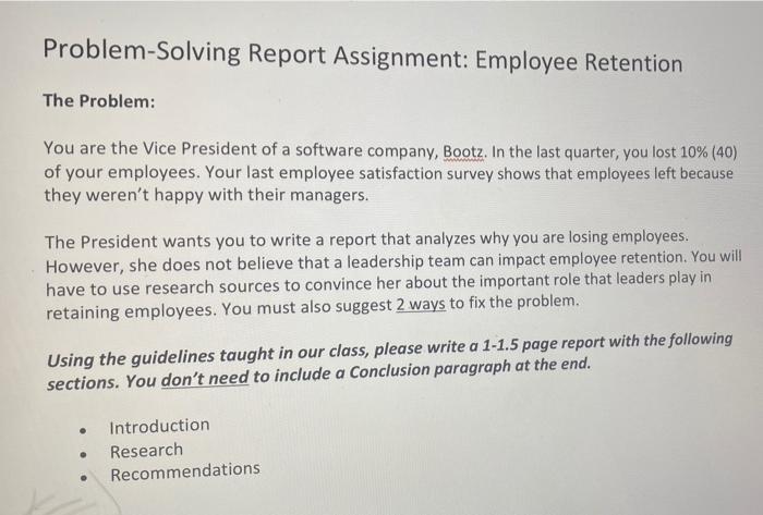 please keep it simple and short Problem Solving