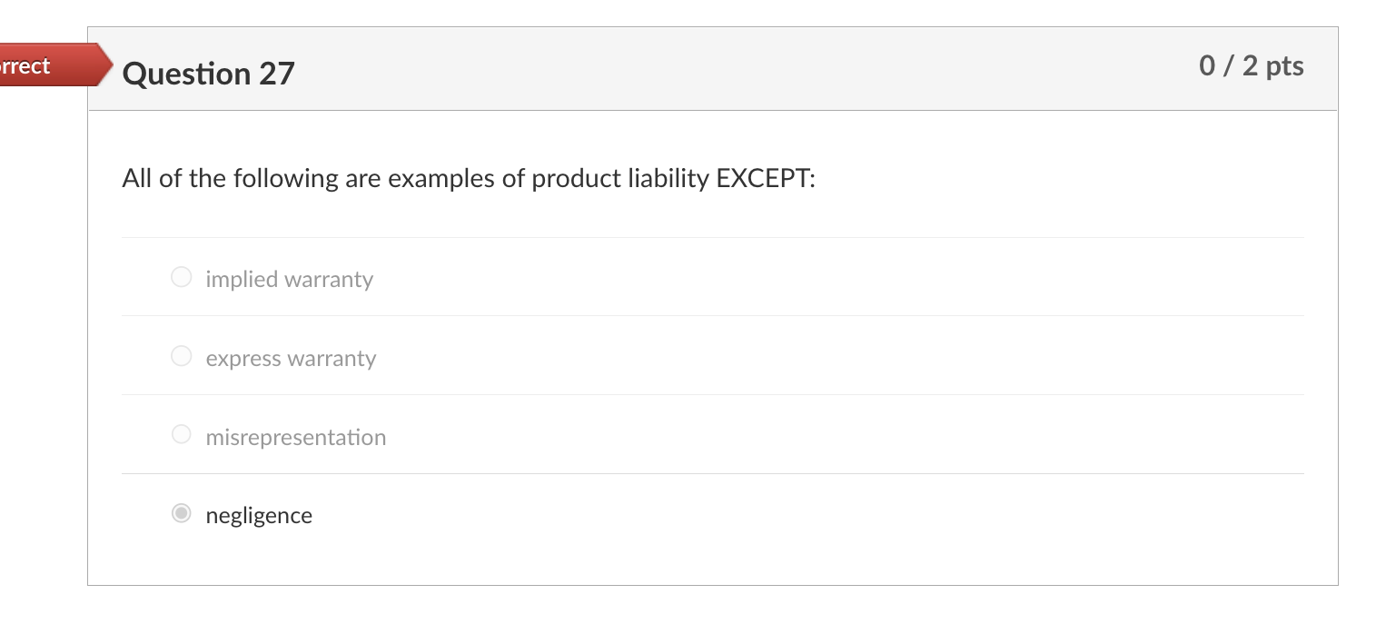 All of the following are examples of product