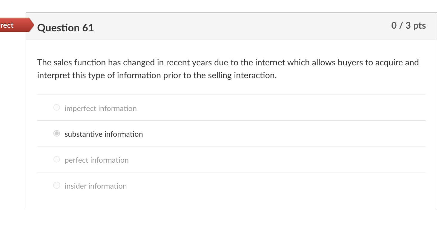All of the following are examples of product