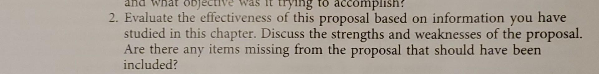 obje Was it trying to accomplish: 2. Evaluate the