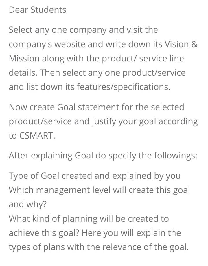 Dear Students Select any one company and visit