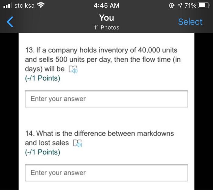 il stc ksa 4:45 AM @ 1 71% < You 11 Photos Select