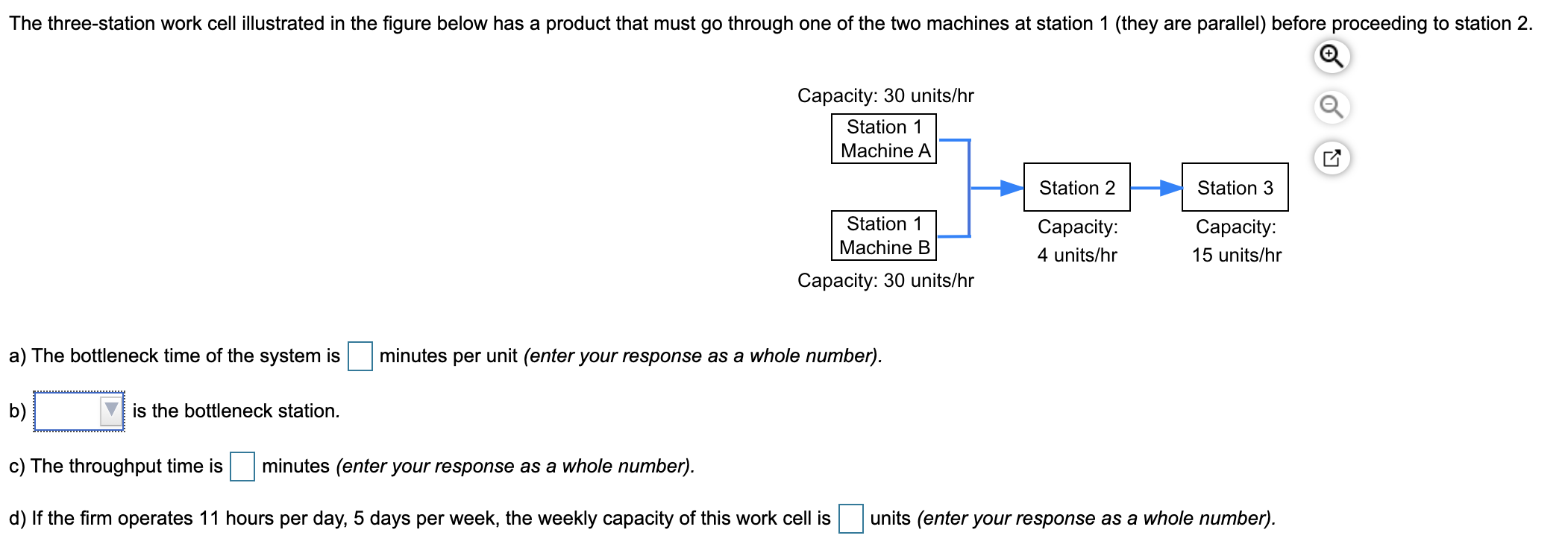 The three-station work cell illustrated in the