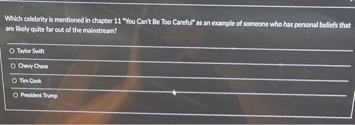 Which celebrity is mentioned in chapter 11 "You