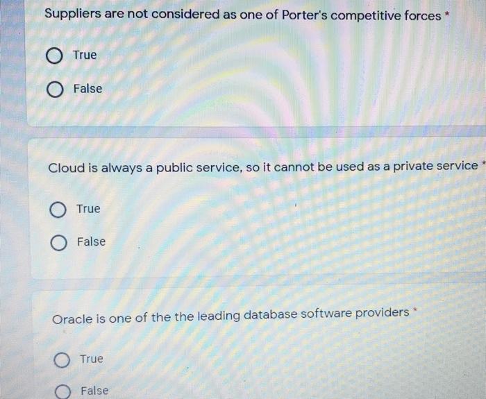 Suppliers are not considered as one of Porter's