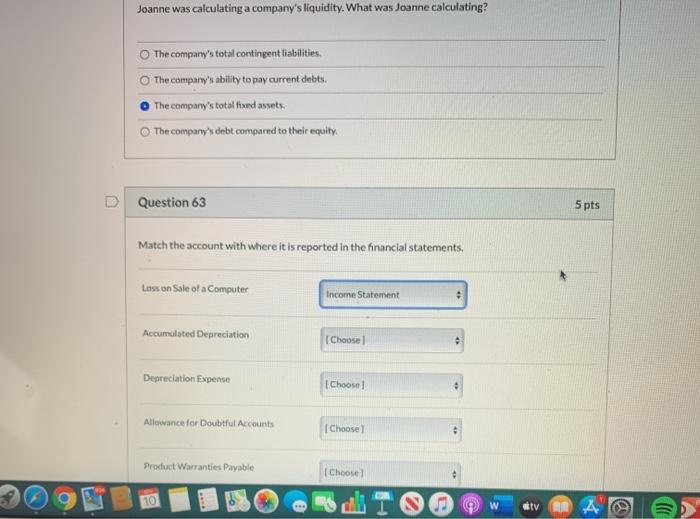 Please answer both questions, question 63 is 5