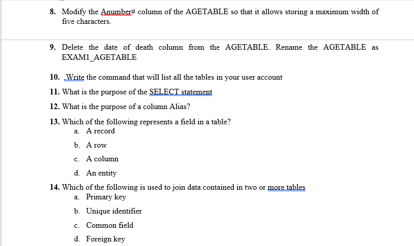 Please help with understanding these questions.