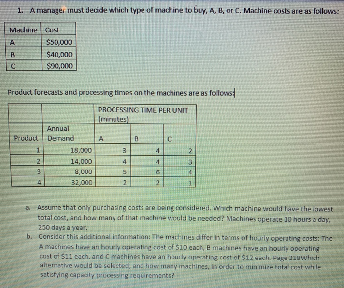 help not using excel 1. A manager must decide