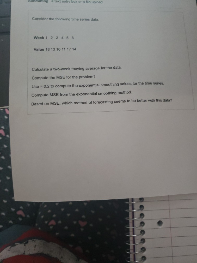 I need help with this problem Submitting a text