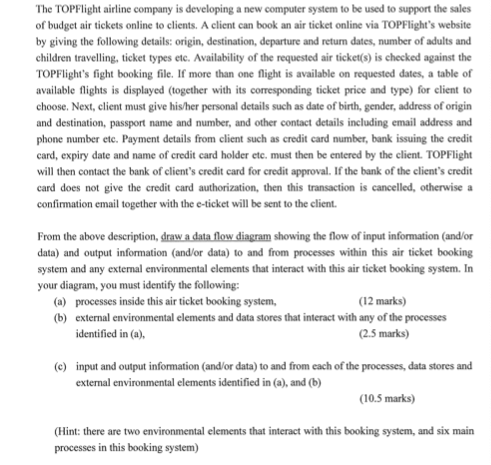 The TOPFlight airline company is developing a new