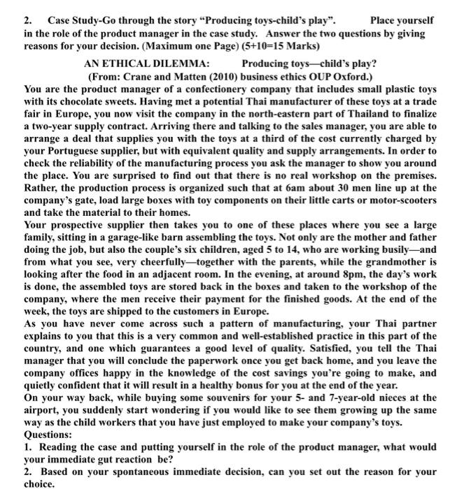 2. Case Study-Go through the story Producing