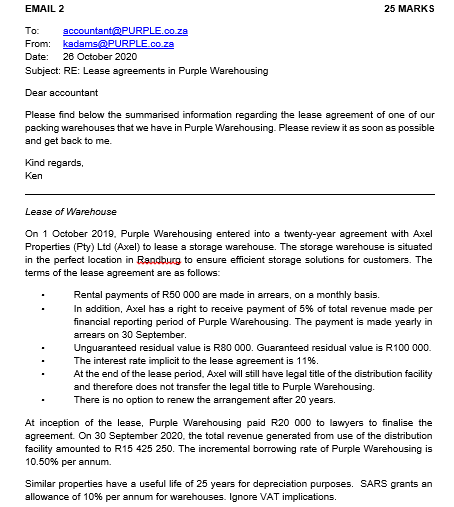 QUESTION 1 Purple Logistics About us Purple