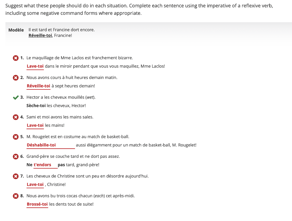 Suggest what these people should do in each