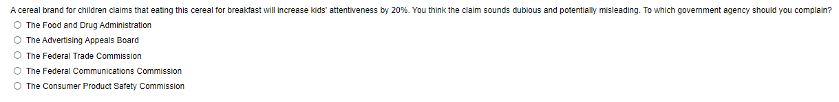 A cereal brand for children claims that eating