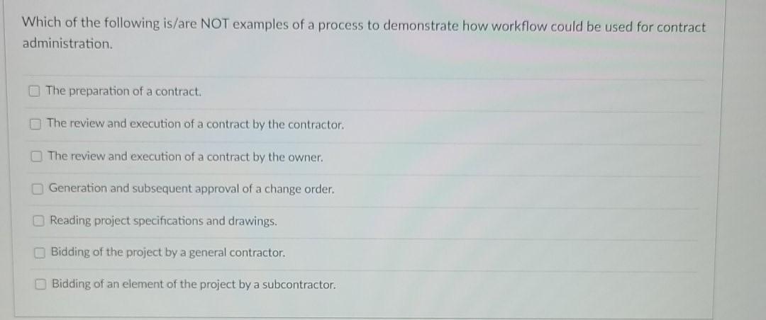 Which of the following is/are NOT examples of a