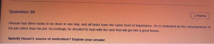 Question 21 2 Points Hasan and Youssef both work