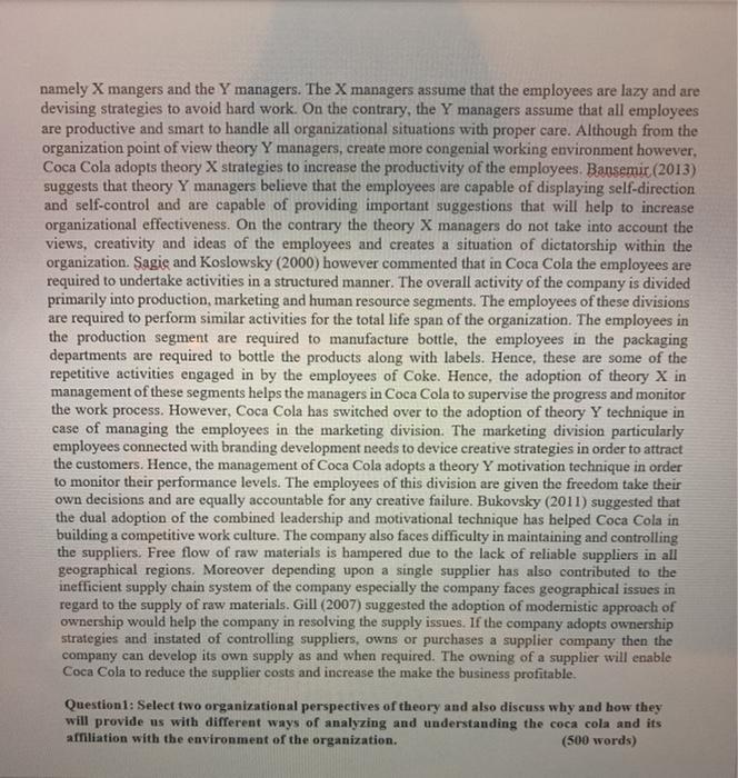 Q1: Read the case study and answer the question: