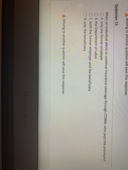 y A Moving to another question will save this