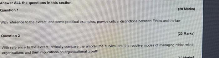 Answer ALL the questions in this section.