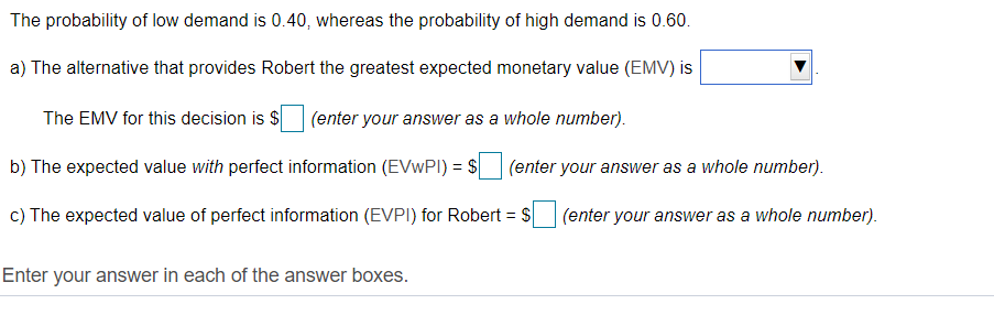 Dropdown arrow options: Alternativa 1 Alternative