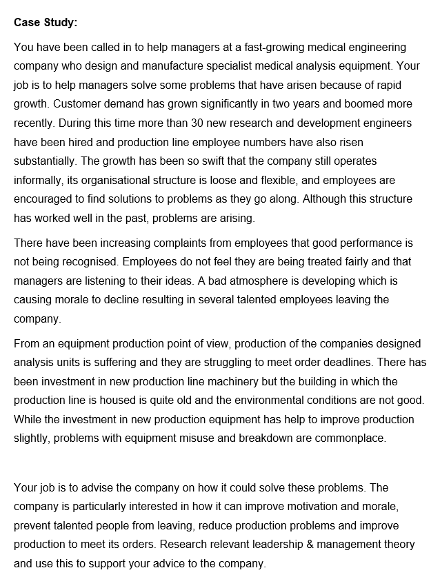 For this case study what would be the best way to