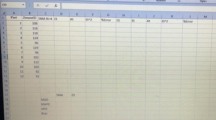 be Styles 09 fo D A Weak E F H G %Error K M At