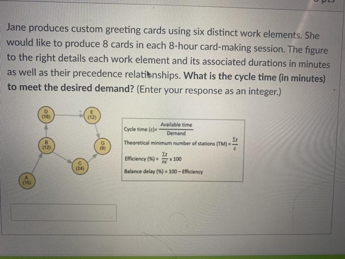 Consider the following information about a