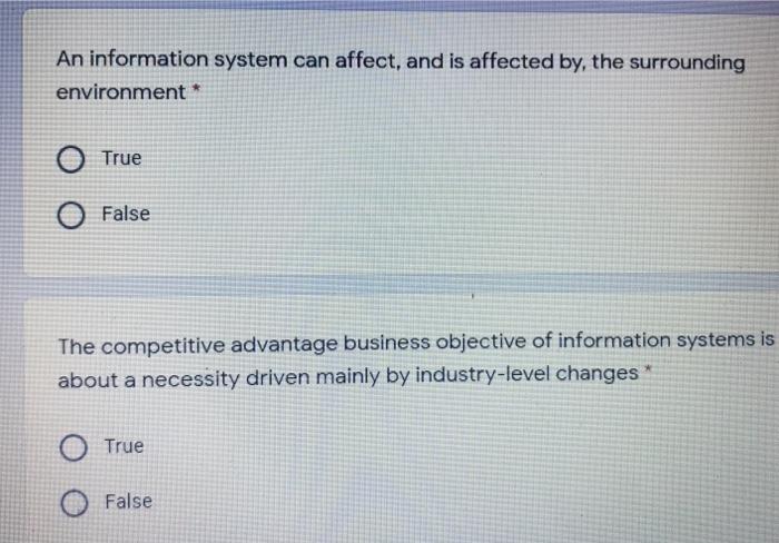 An information system can affect, and is affected